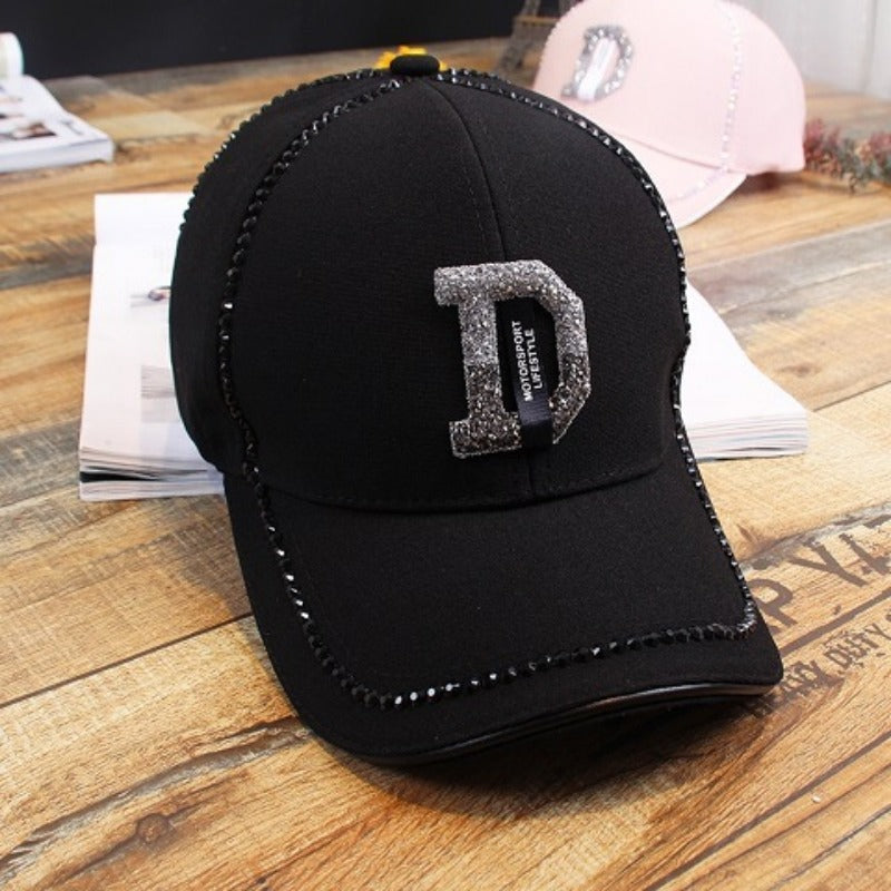 Wholesale Cotton Handmade Diamond Studded Baseball Caps